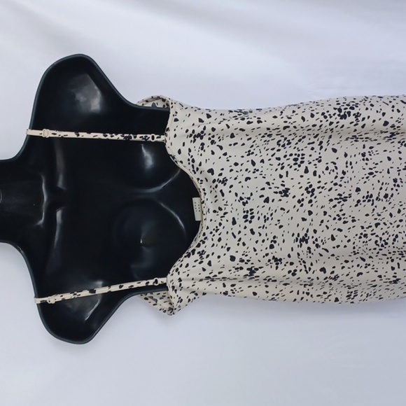 A New Day Cream Leopard Print Sleeveless Cami Lace Dress - Picture 4 of 8